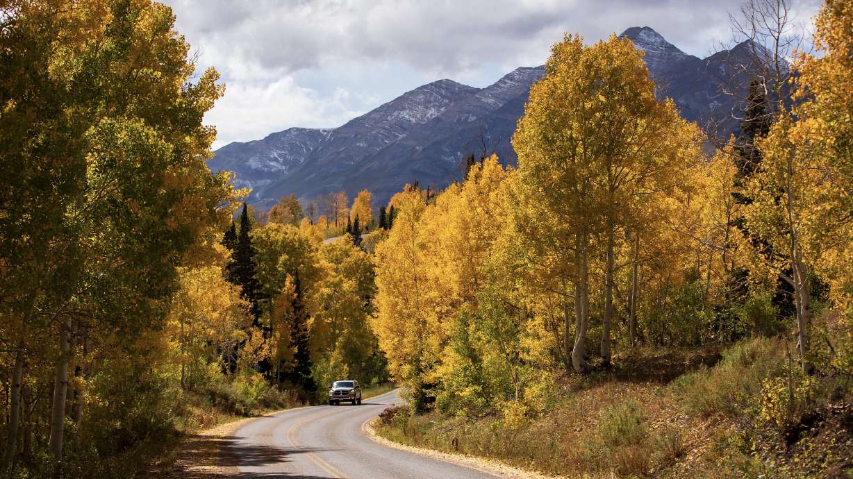 Nebo Loop National Scenic Byway in Utah County on Oct. 1, 2023. A new long-range outlook shows Utah...