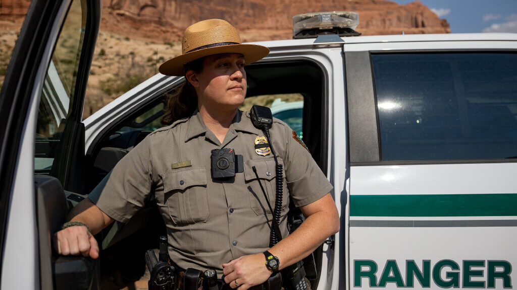 National Park Service ranger Melissa Hulls, the visitor and resource protection supervisor for Arch...