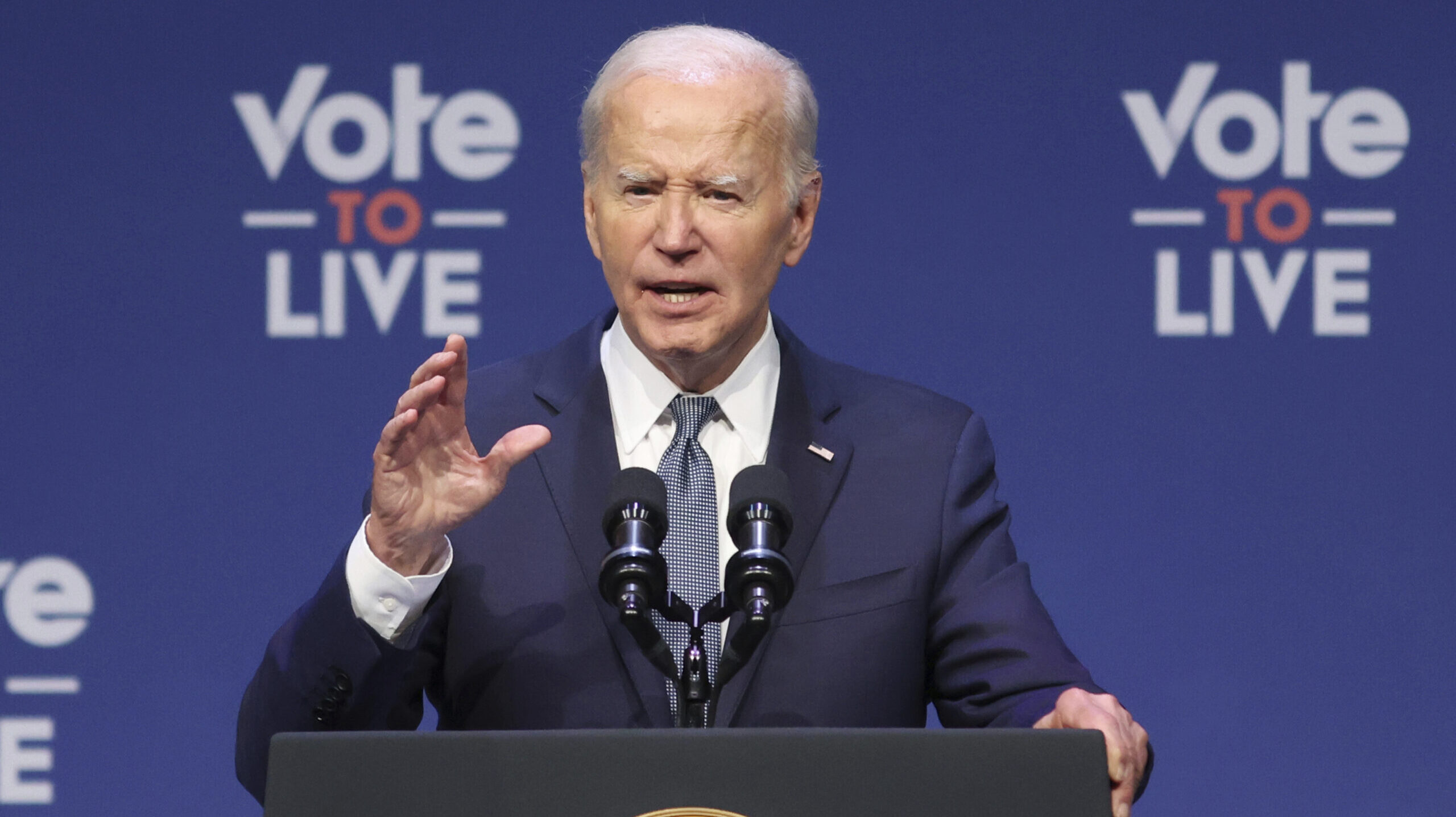 president joe biden shown, a virtual roll call to nominate biden happens the first week of august...