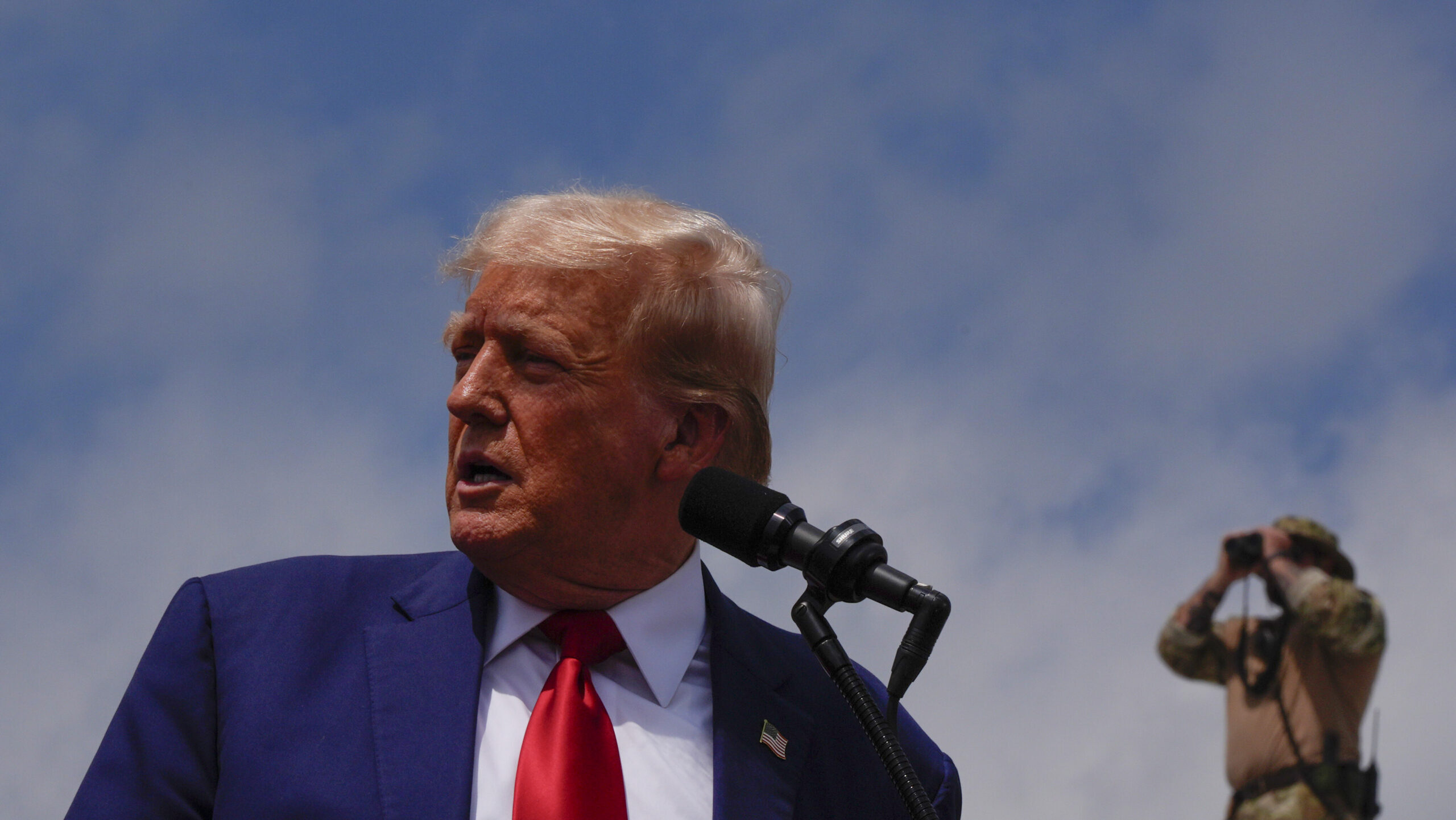 Former president donald trump, his park city fundraiser has been postponed (AP Photo/Julia Nikhinso...