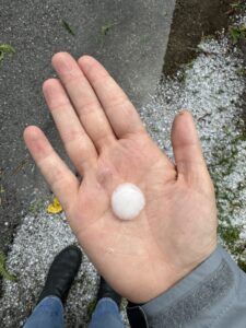 Hail in Orem. Aug 13, 2024. (Corinne Pierce)