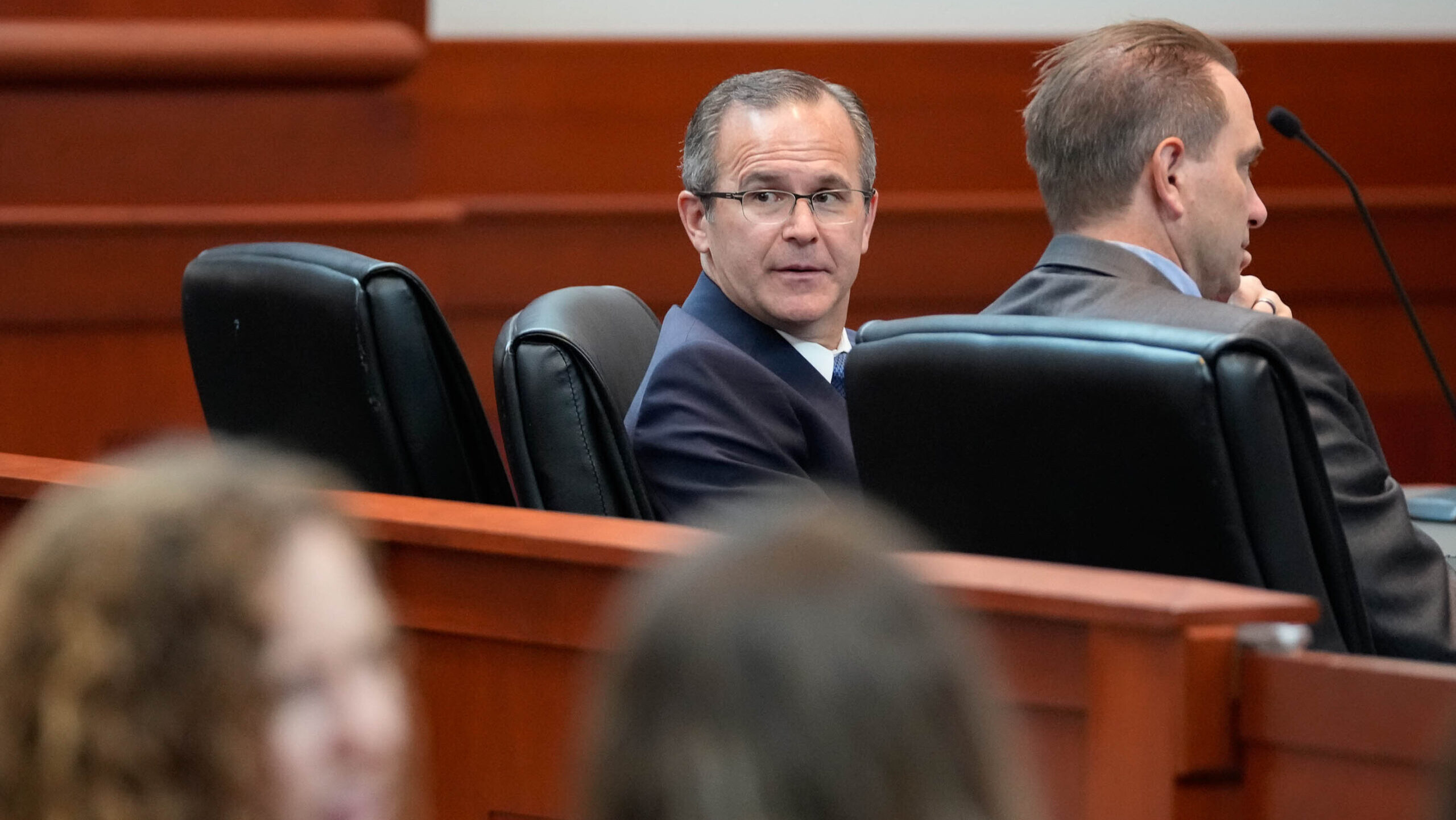 Colby Jenkins, left, sits alongside attorney Scott Young as he goes before the Utah Supreme Court i...