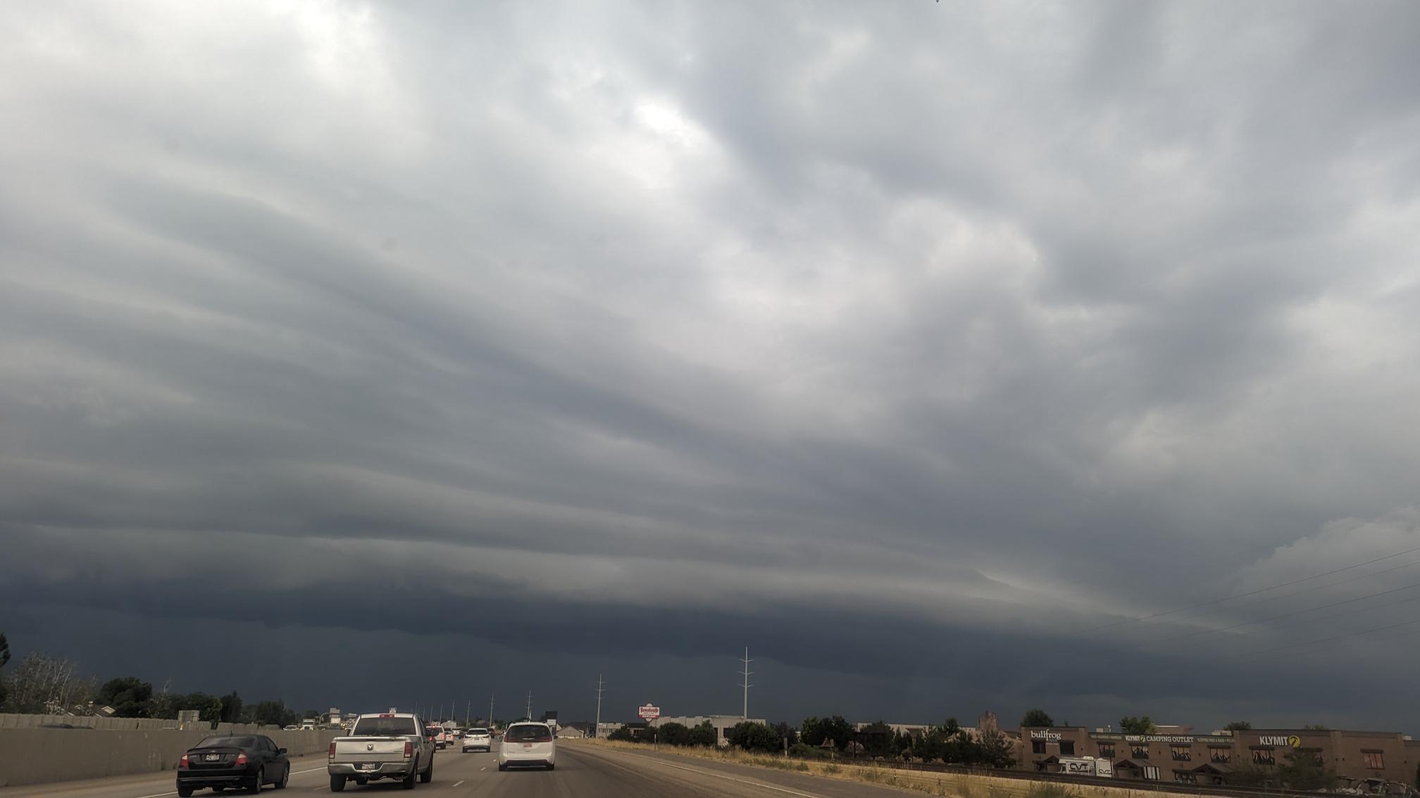 A powerful string of thunderstorms moved north across northern Utah. Thunderstorms left behind an i...