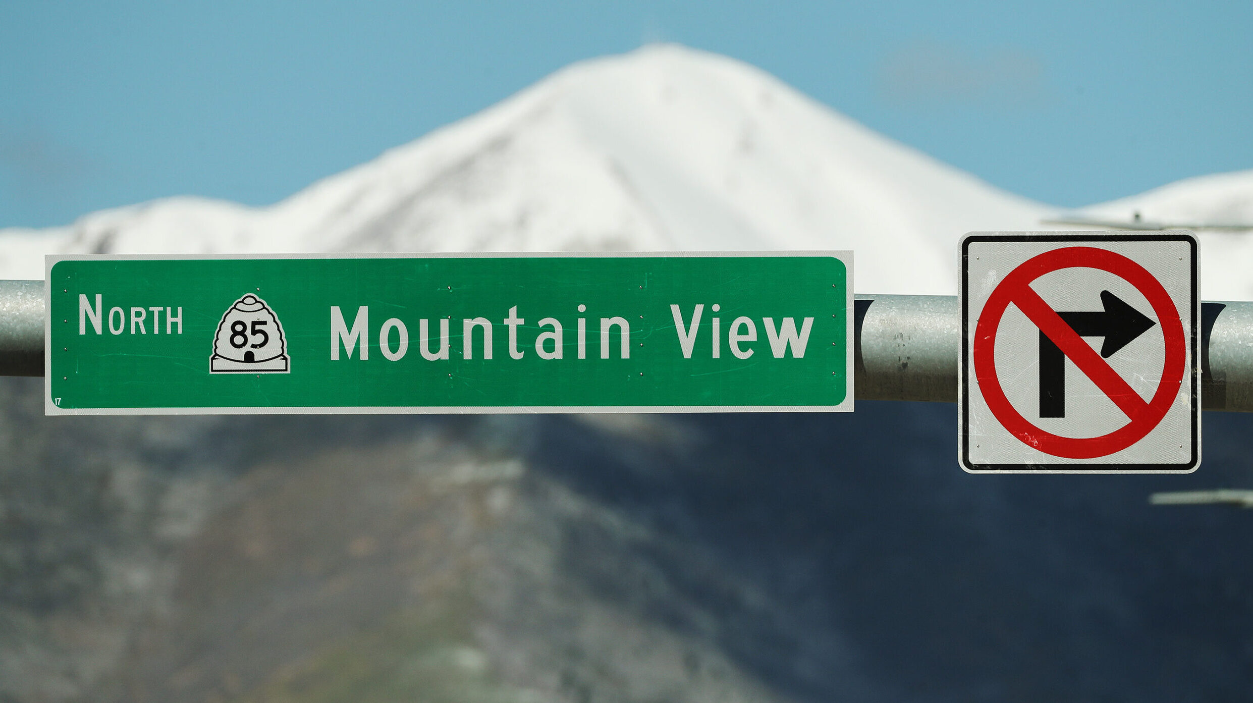 Graffiti has been cleaned up under a Mountain View Corridor overpass. A Mountain View Corridor sign...