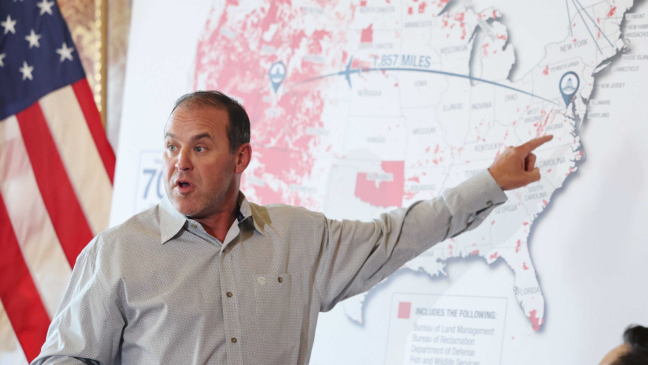 House Speaker Mike Schultz speaks during a press conference to announce state action for Utah publi...