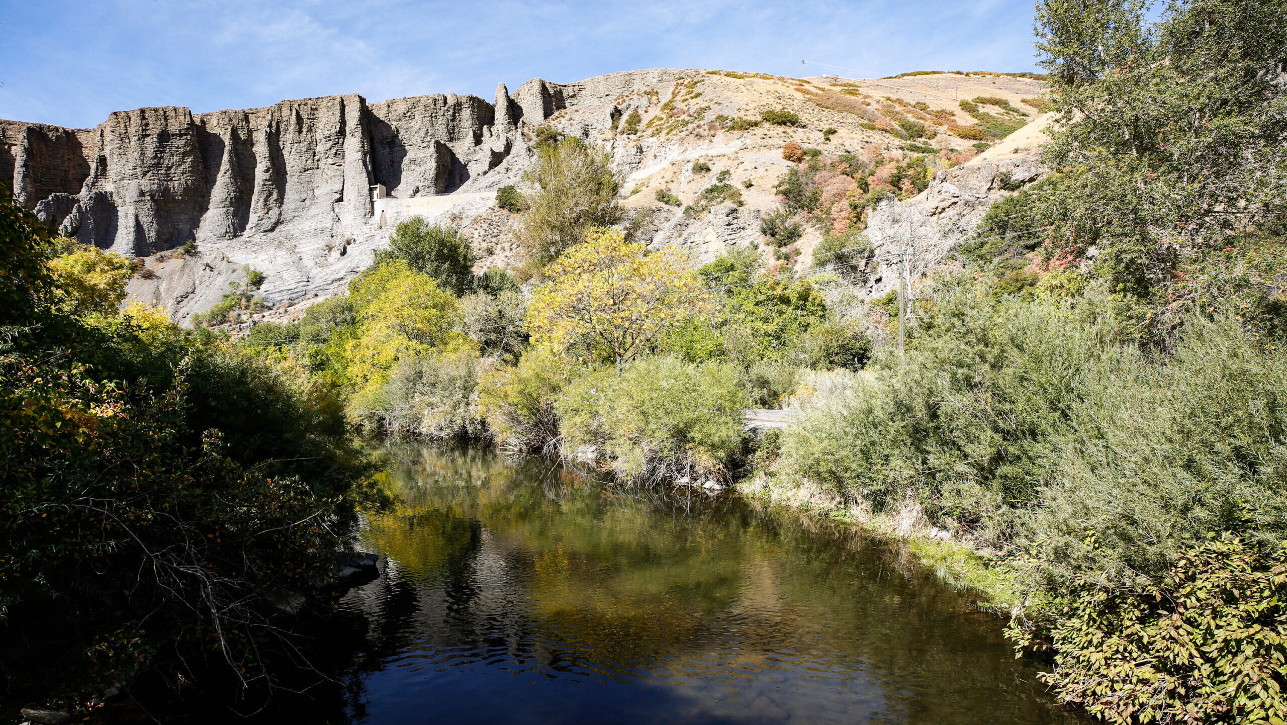 The Provo River in Provo Canyon on Sunday, Sept. 27, 2020. The levees along the river have been dec...