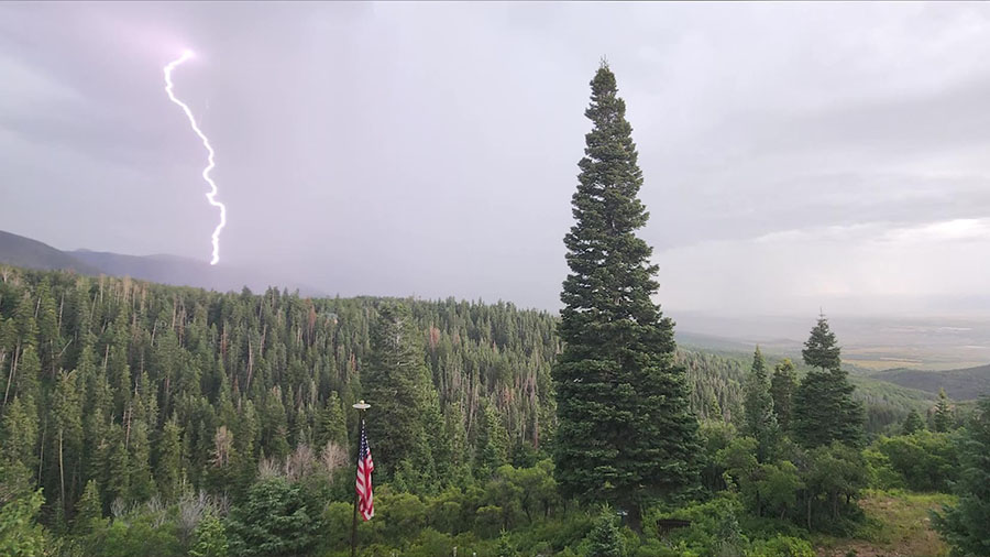 A KSL TV viewer submitted photo of Sanpete County above Mt. Pleasant being hit by thunderstorms on ...